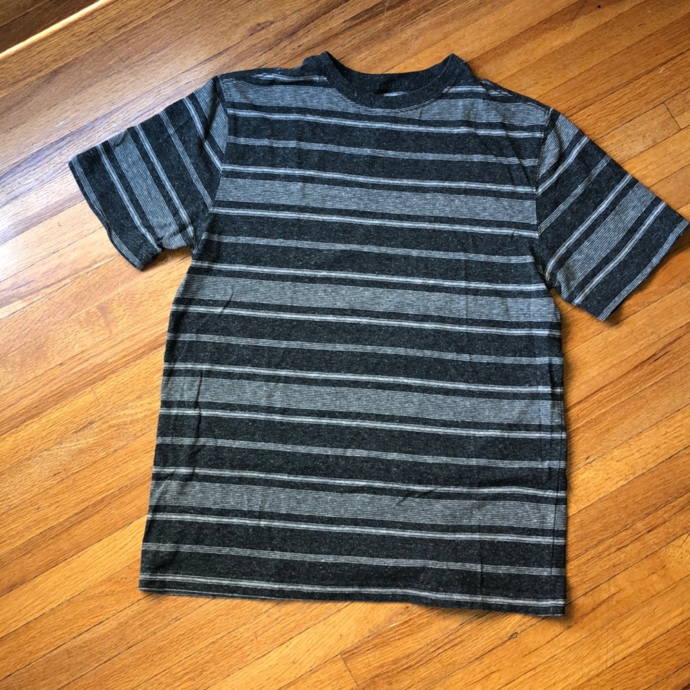 FREE Boys grey striped shirt W/purchase of 2 items